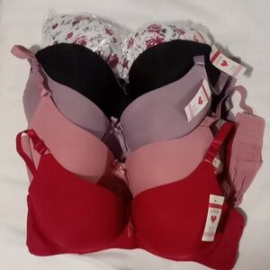 Pink Lover 5 Assorted Colors Bra Set
